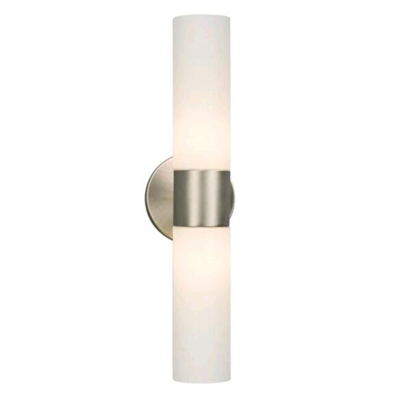 Galaxy Lighting Hadley 2 Light Wall Sconce (244023BN/WH) Brushed Nickel [114] - Picture 1 of 10